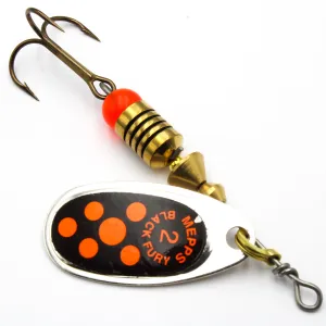 Błystka Mepps BLACK FURY srebro / czerwone kropki 2 – skuteczna obrotówka na szczupaki i okonie