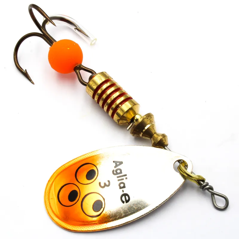 Mepps Aglia-E pomarańczowa nr 3 – błystka obrotowa UV na szczupaka i okonia