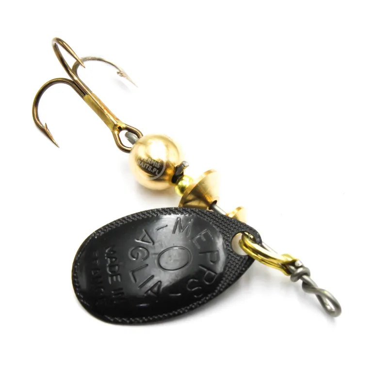 Mepps Aglia czarna nr 0 – błystka obrotowa 2,5 g na pstrąga i okonia