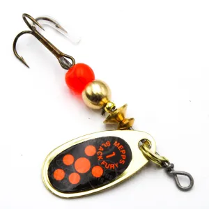 Błystka Mepps BLACK FURY złoty / czerwone kropki 1 – skuteczna obrotówka na okonie i pstrągi