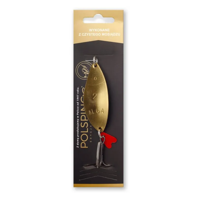Błystka Polsping Alga 2 – 23g Czysty Mosiądz | Klasyczna błystka na szczupaka i suma