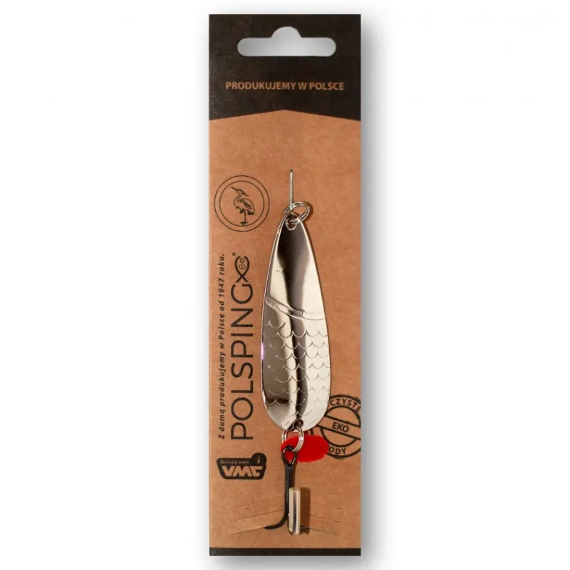 Błystka Polsping Classic 10g Cienki Nikiel | Lekka błystka na płytkie łowiska