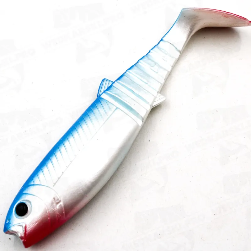 Savage Gear Cannibal Shad 10 cm 9 g Blue Pearl – skuteczna guma na sandacza i okonia