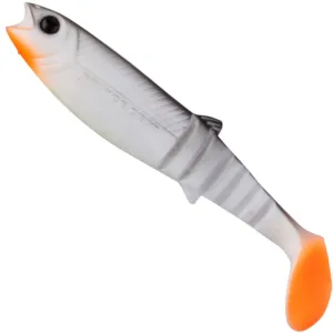 Savage Gear Cannibal Shad 10 cm 9 g White Black – skuteczna guma na sandacza i szczupaka