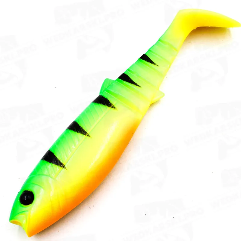 Savage Gear Cannibal Shad 12,5 cm 20 g Firetiger – skuteczna guma na szczupaka i sandacza