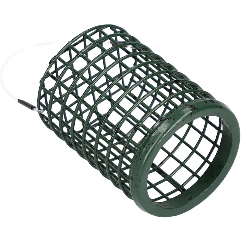 Koszyczek zanętowy zamknięty Mikado L – zielony, dociążony, 58×45 mm