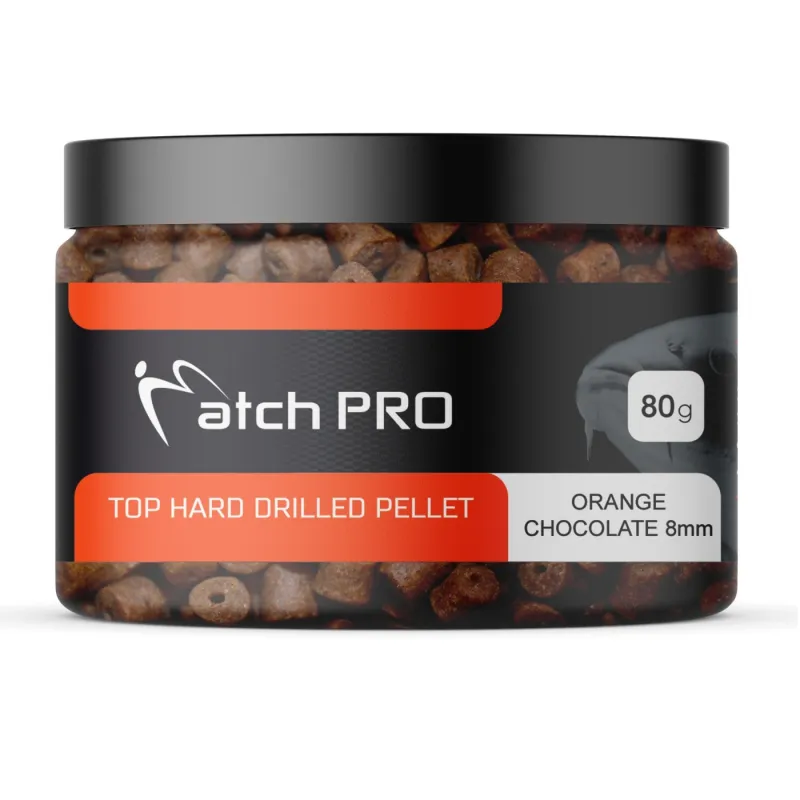 Pellet haczykowy MatchPro Hard Czekolada Pomarańcza 8mm – twardy pellet na karpie i amury