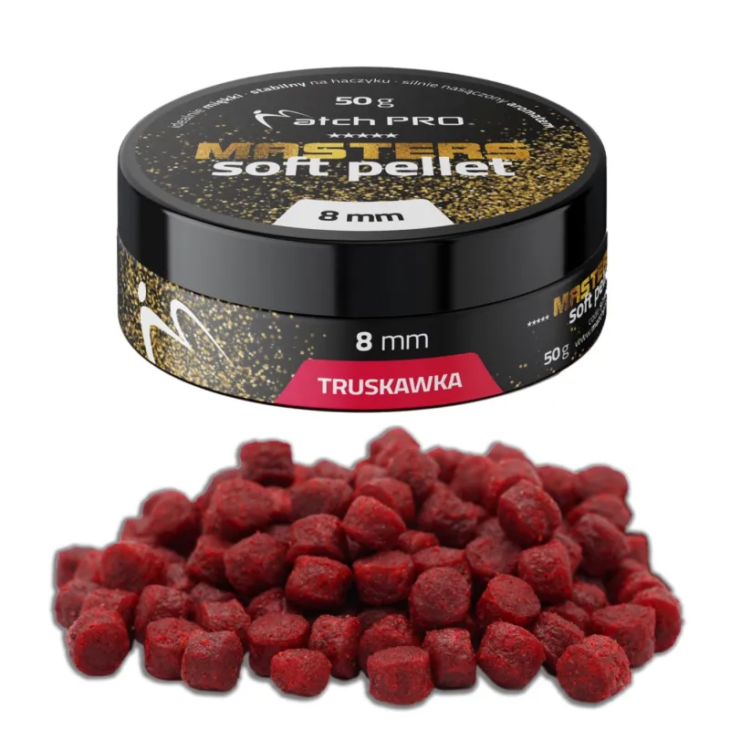 Master Soft Pellet Truskawka 8mm MatchPro – miękki pellet haczykowy 50g