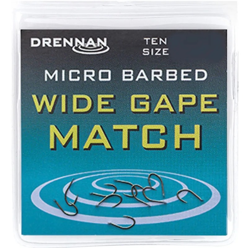 Haczyki Drennan Wide Gape Match Nr 18 – precyzyjne i mocne haczyki do odległościówki