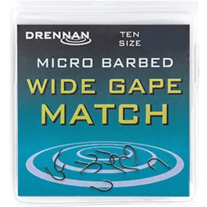 Haczyki Drennan Wide Gape Match Nr 20 – precyzyjne haczyki do odległościówki i feedera