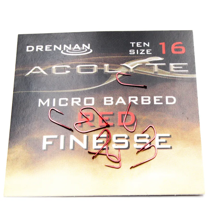 Haczyki Drennan Acolyte Red Finesse Nr 16 – delikatne i super ostre