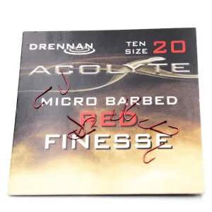 Haczyki Drennan Acolyte Red Finesse Nr 20 – ultracienkie i superostre