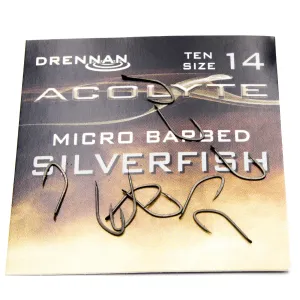 Haczyki Drennan Acolyte Silverfish Nr 14 – mocne, cienkie i niezawodne