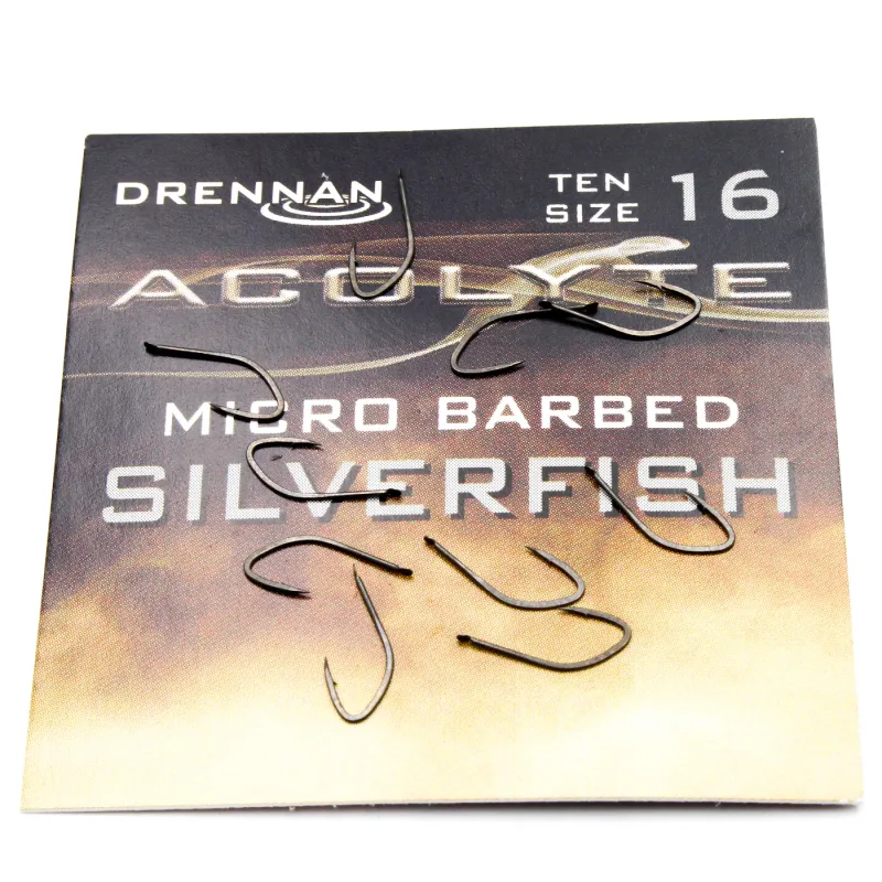 Haczyki Drennan Acolyte Silverfish Nr 16 – mocne, cienkie i precyzyjne