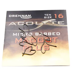 Haczyki Drennan Acolyte Maggot Plus Nr 16 – mocne i precyzyjne do robaków