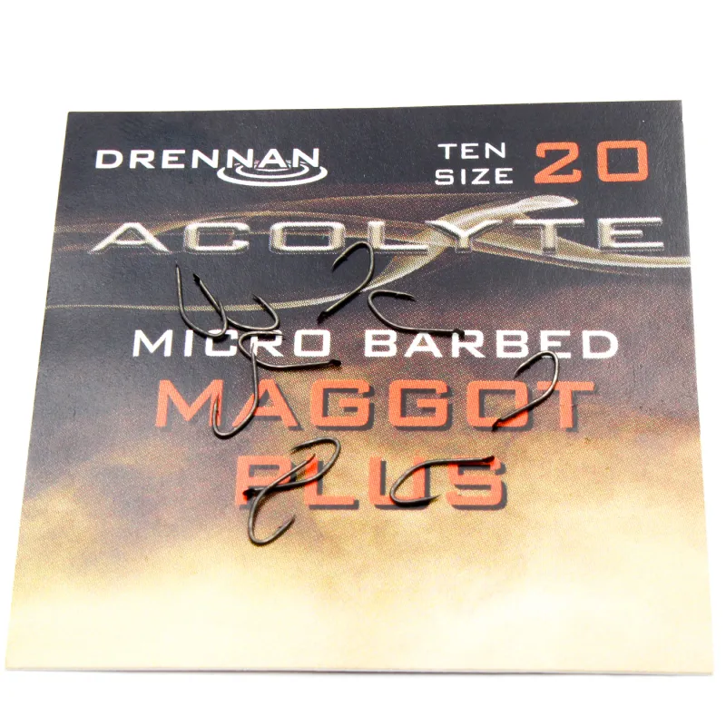 Haczyki Drennan Acolyte Maggot Plus Nr 20 – delikatne, mocne i skuteczne