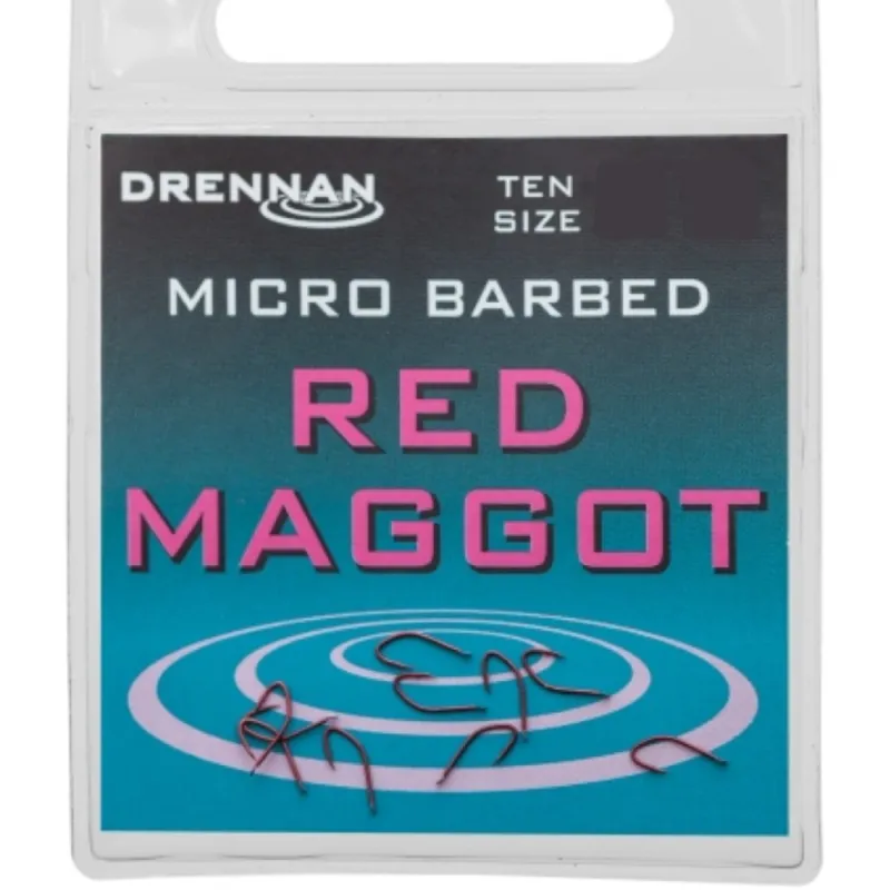 Haczyki Drennan Red Maggot Nr 22 – delikatne czerwone haczyki do ochotki i pinki