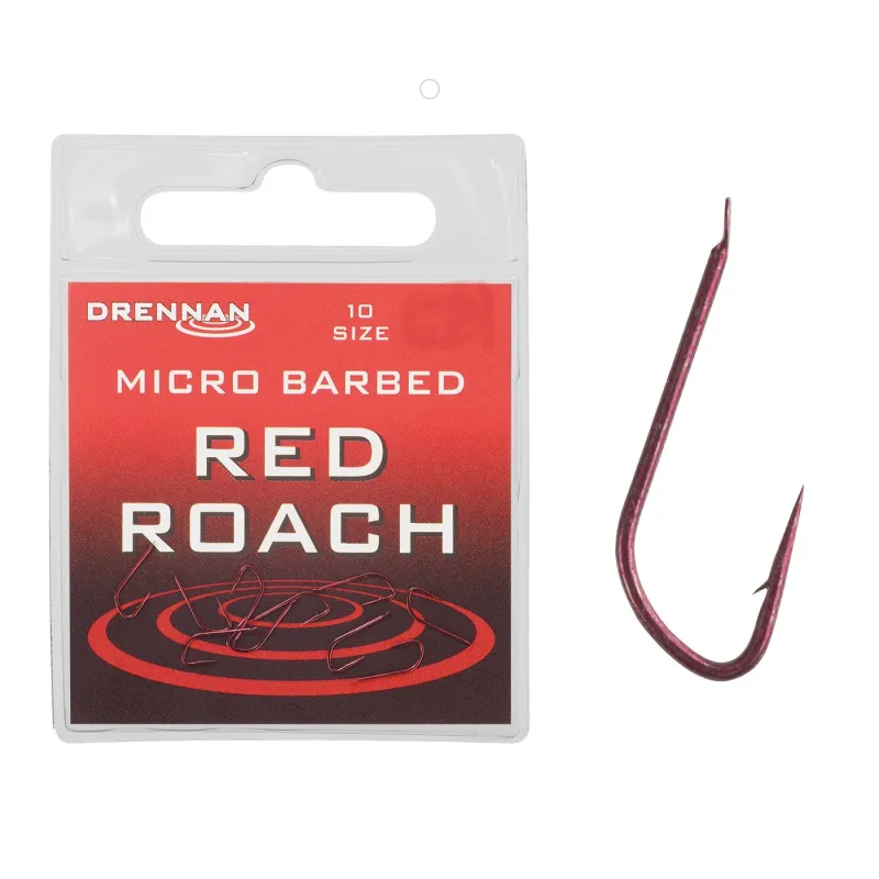 Haczyki Drennan Red Roach Nr 16 – cienkie, precyzyjne haczyki do płoci i krąpi