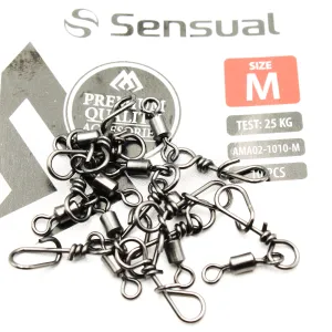 Krętlik rolkowy z agrafką Mikado M – 22 kg | zestaw 10 sztuk