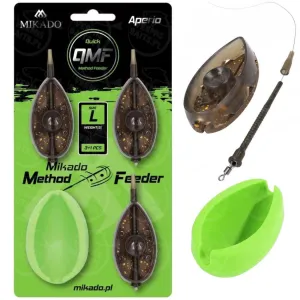 Zestaw Mikado Method Feeder Aperio Q.M.F. L 30/40/50 g + Foremka – komplet koszyków feederowych