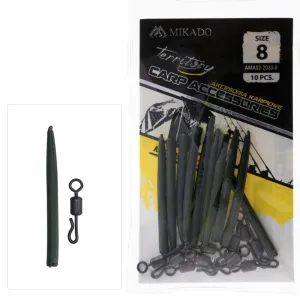 Mikado Krętlik Karpiowy Szybkiej Wymiany z Gumką nr 8 – 10 sztuk
