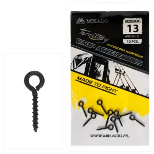 Mikado Wkręt do kulek proteinowych z owalnym kółkiem 13 mm – zestaw 10 szt.