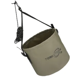 Wiadro składane ze sznurkiem Mikado – praktyczne i wytrzymałe wiadro wędkarskie