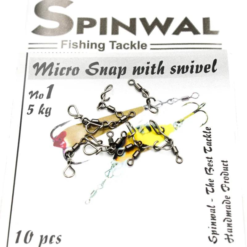 Spinwal Mikro Snap 1 z krętlikiem – mikro agrafka do ultralightu 5 kg