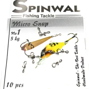 Spinwal Mikro Snap nr 1 – 5 kg – mini agrafka do ultralekkiego spinningu