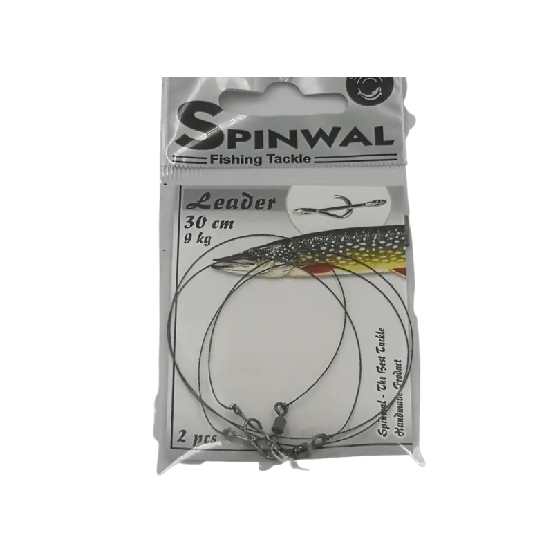 Spinwal Przypon wolframowy 30 cm 9 kg z agrafką S – mocny przypon do spinningu