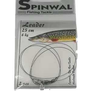 Spinwal Przypon wolframowy 25 cm 6 kg – elastyczny przypon do lekkiego spinningu