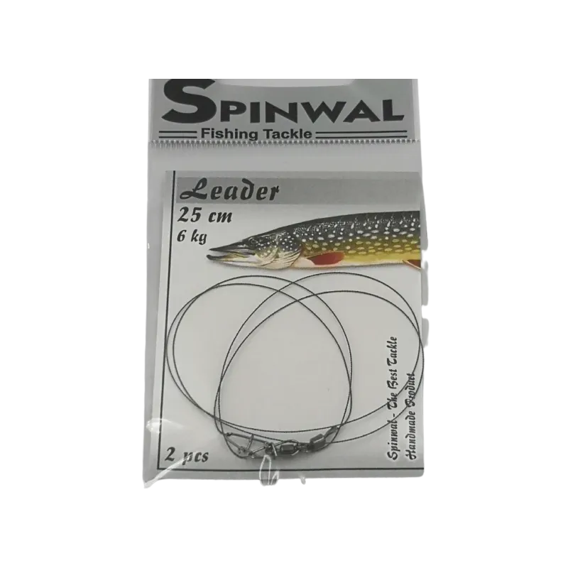 Spinwal Przypon wolframowy 25 cm 6 kg – elastyczny przypon do lekkiego spinningu