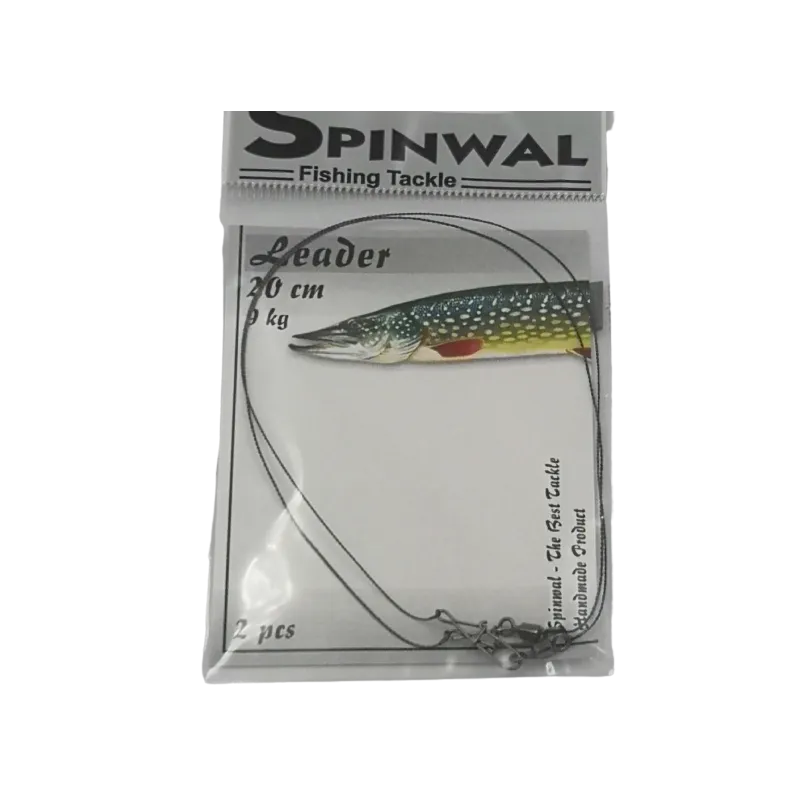 Spinwal Przypon wolframowy 20 cm 9 kg – elastyczny przypon na szczupaka