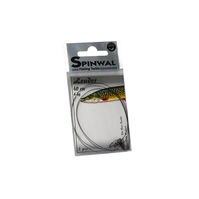 Spinwal Przypon wolframowy 40 cm 9 kg – elastyczny przypon na szczupaka