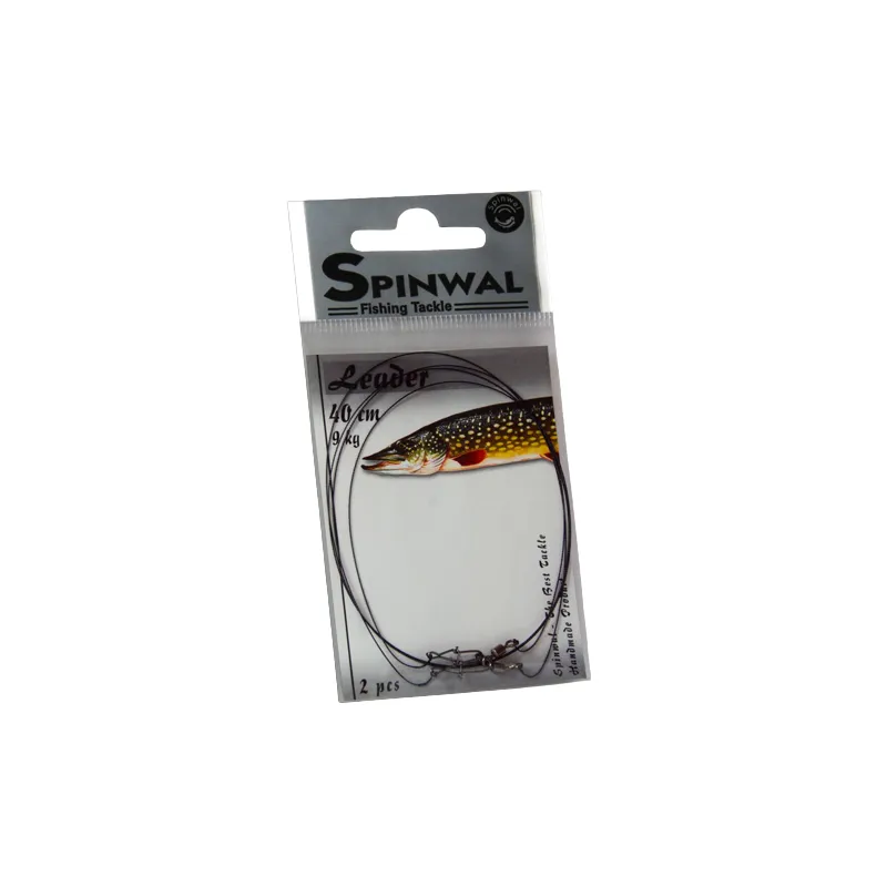 Spinwal Przypon wolframowy 40 cm 6 kg – elastyczny przypon do lekkiego spinningu