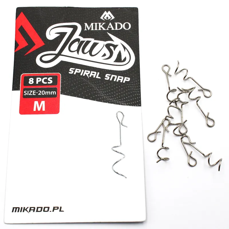 Wkręt z Klipsem do Haczyka Offset Jaws M 20mm (8 szt.) | Mikado