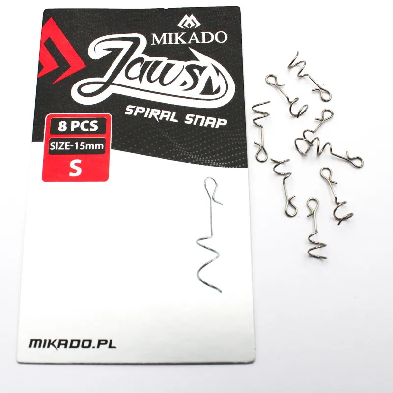 Wkręt z Klipsem do Haczyka Offset Jaws S 15mm (8 szt.) | Mikado
