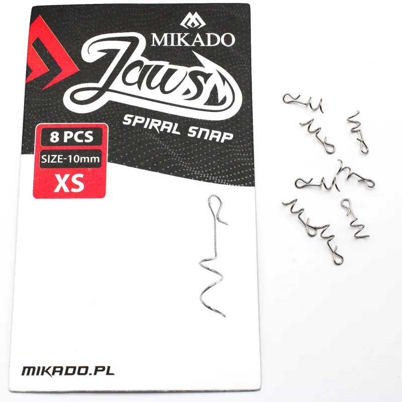 Wkręt z Klipsem do Haczyka Offset Jaws XS 10mm (8 szt.) | Mikado