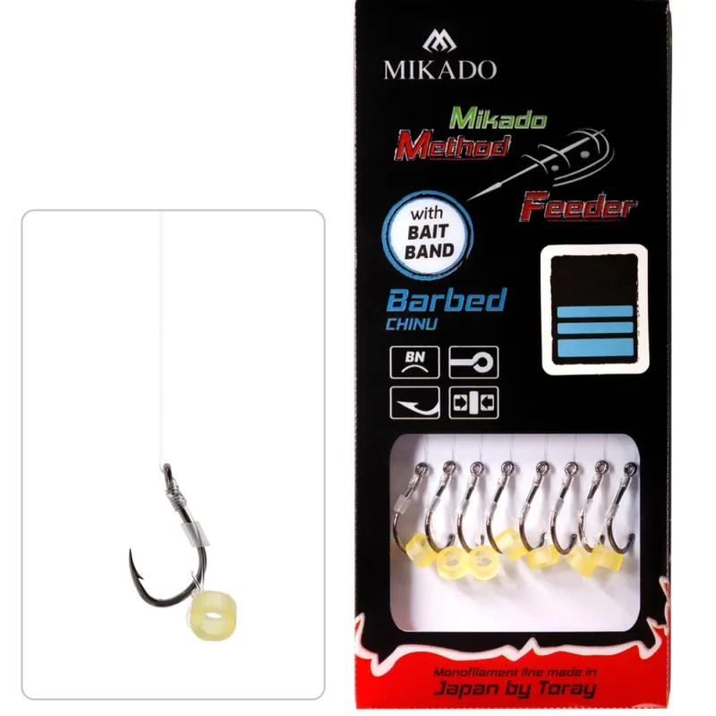 Przypony Mikado Method Feeder Gumka 10 0,23mm HMFB12G – skuteczne przypony do method feedera