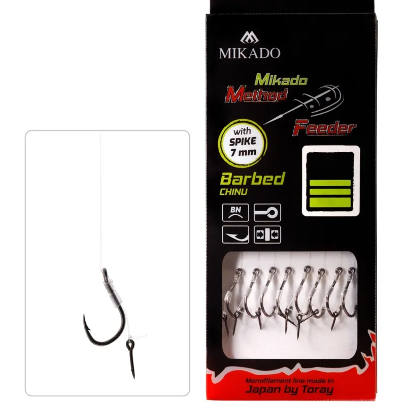 Przypony Mikado z igłą 4 0,28mm HMFB12I – mocne przypony do method feedera