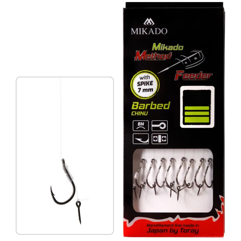 Przypony Mikado z igłą 14 0,20mm HMFB12I – finezyjne przypony do method feedera