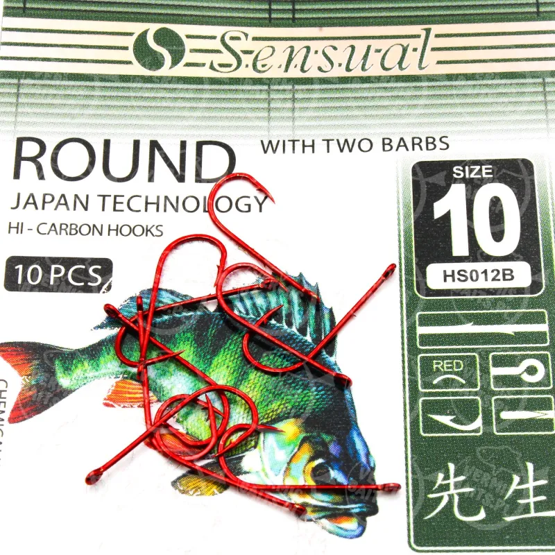 Haczyki Mikado Sensual Round nr 10 RED 10szt.