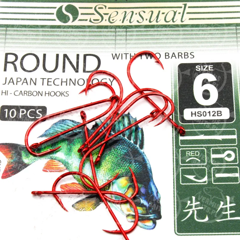 Haczyki Mikado Sensual Round nr 6 RED 10szt.
