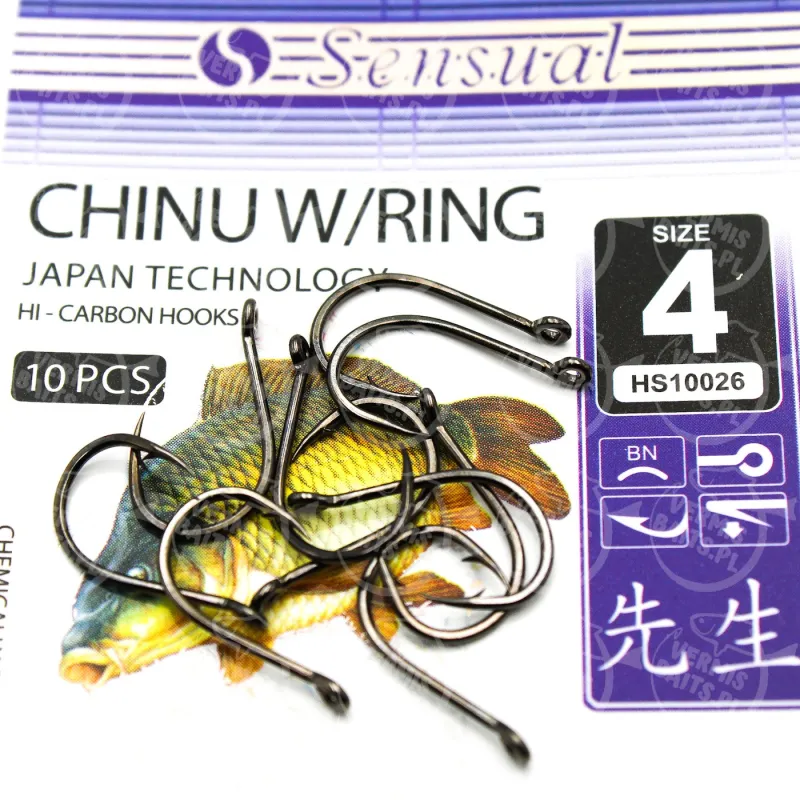 Haczyki Mikado Sensual Chinu W/RING nr 4 BN