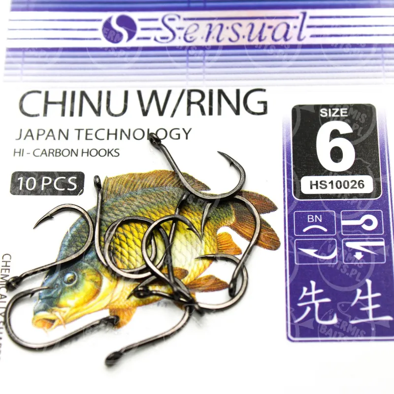 Haczyki Mikado Sensual Chinu W/RING nr 6 BN