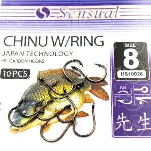Haczyki Mikado Sensual Chinu W/RING nr 8 BN