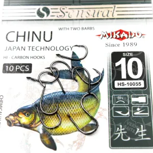 Haczyki Mikado Sensual Chinu z zadziorami nr 10