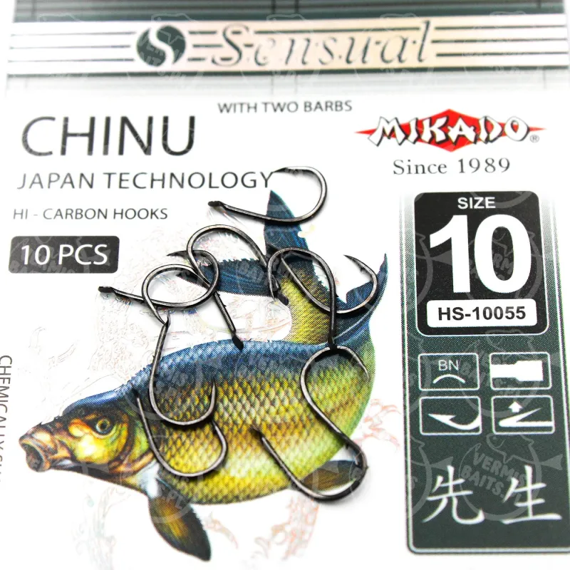 Haczyki Mikado Sensual Chinu z zadziorami nr 10