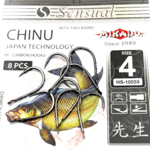 Haczyki Mikado Sensual Chinu z zadziorami nr 4