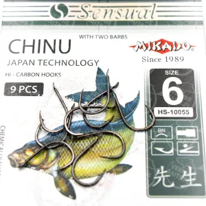 Haczyki Mikado Sensual Chinu z zadziorami nr 6